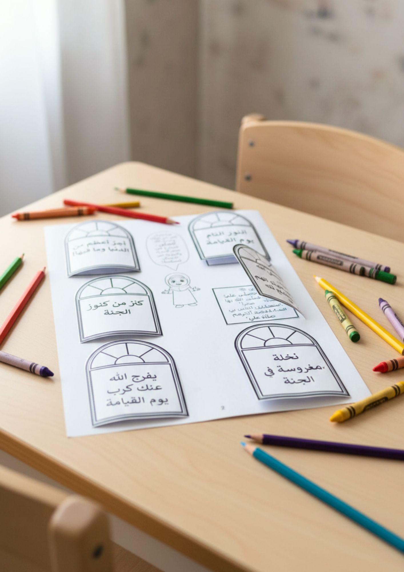 ورقة عمل اسم الله الشكور للأطفال